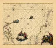 Map - Page 1, Terra Nova, Ac Maris Tractus Circa Novam Franciam... Brasiliam Terra Neuf, en de Custen...
