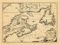 Map - Page 1 - A New Chart of the/Coast of/NEW ENGLAND, NOVA SCOTIA,/NEW FRANCE or CANADA,/with the Islands of/NEWFOUNDLD, CAPE BRETON/ST. JOHN's andc/, A New Chart of the/Coast of/NEW ENGLAND, NOVA SCOTIA,/NEW FRANCE or CANADA,/with the Islands of/NEWFOUNDLD, CAPE BRETON/ST. JOHN's andc/