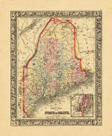 Map - Page 1 - COUNTY MAP/OF THE/STATE OF MAINE, COUNTY MAP/OF THE/STATE OF MAINE